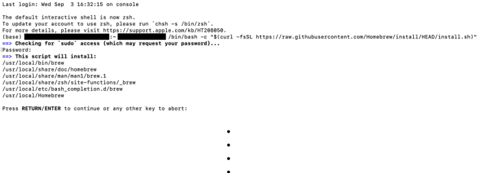 Node.jsを管理するための「Homebrew」を先にインストール
